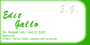 edit gallo business card